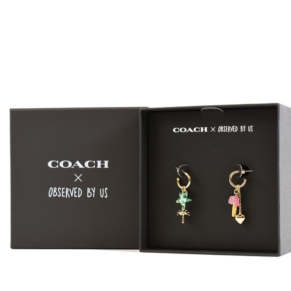 Coach x Observed By Us Gold Earrings - Picture 2 of 5